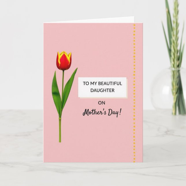 Blush Pink Mothers Day Wish Card (Front)