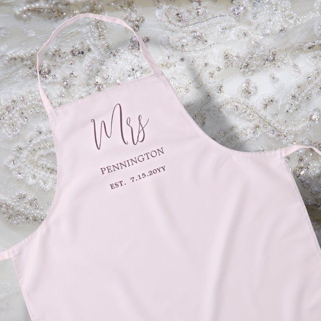 Blush Pink "Mrs" Wedding Dress Protector Apron (Creator Uploaded)
