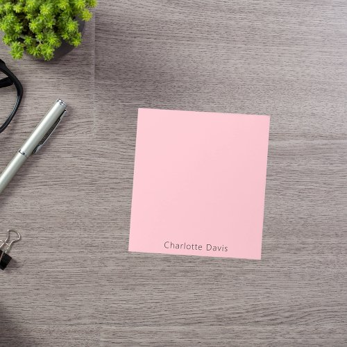 Blush pink name notepad