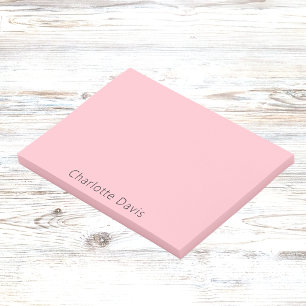 Blush pink name post-it notes