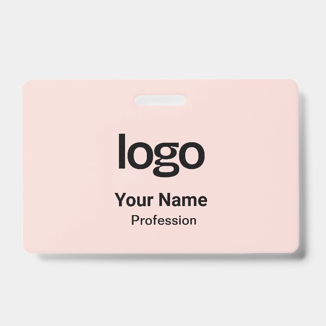 Blush Pink Name Tags Badges (Front)