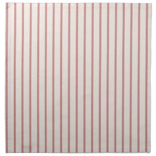 Blush Pink Narrow Ticking Stripe Cloth Napkin