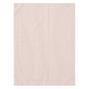 Blush Pink Narrow Ticking Stripe Tablecloth