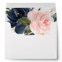 blush pink navy blue floral envelopes 5x7 card blush pink navy blue floral envelopes 5x7 card