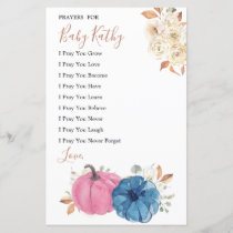 Blush Pink & Navy Pumpkin Love Prayers for Baby