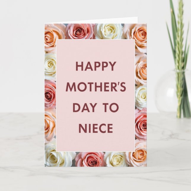 Blush Pink Niece Day Card (Front)