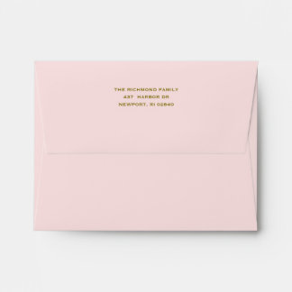 Blush Pink Note Card Envelope w/ Return Address