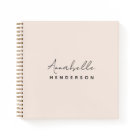 Blush Pink Notebook | Feminine Elegant Monogram