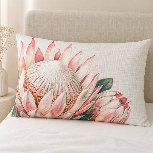 Blush Pink Off-White Romantic Watercolor Floral Pillow Case