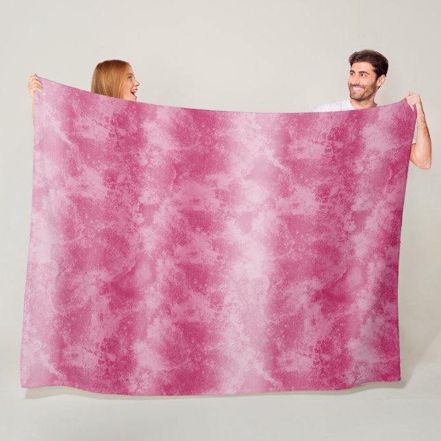 Blush Pink Ombre Stripes         Fleece Blanket (In Situ)