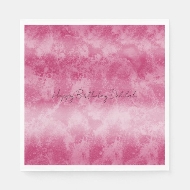 Blush Pink Ombre Stripes         Napkins (Front)
