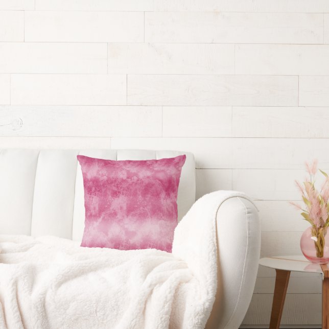 Blush Pink Ombre Stripes  Throw Pillow (Couch)