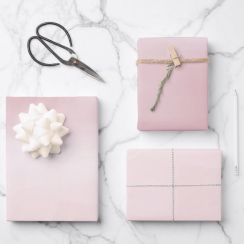 Blush Pink Ombre Watercolor   Wrapping Paper Sheets