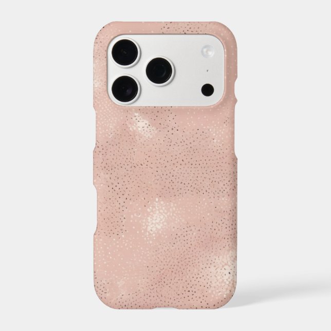 Blush Pink Organic Dot Texture Pattern iPhone Case (Back)