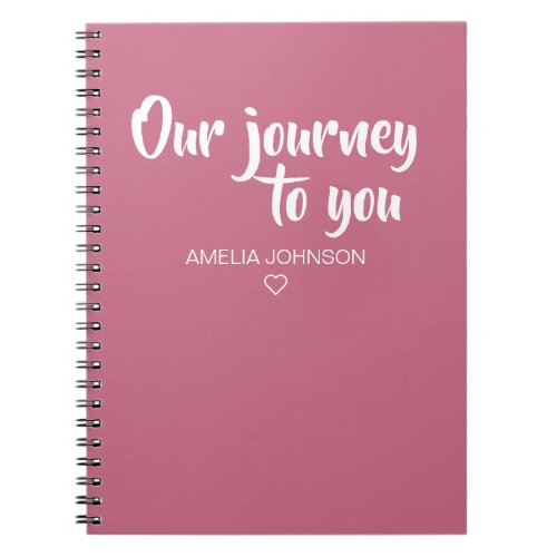 Blush Pink Our Journey to You Adoption Journal