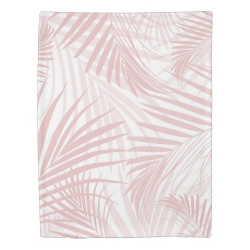 Blush Pink Palm Leaves Dream Cali Summer Vibes 1 Duvet Cover