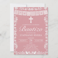 Blush Pink Papel Picado Spanish Bautizo