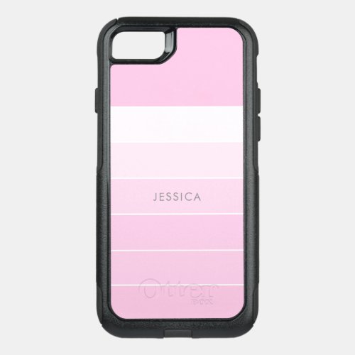 Blush Pink Pastel Stripe OtterBox Commuter iPhone SE87 Case