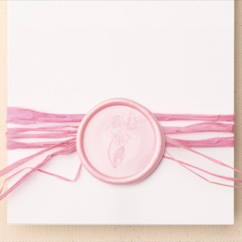 Blush Pink Pearl Floral Wedding Wax Seal Sticker