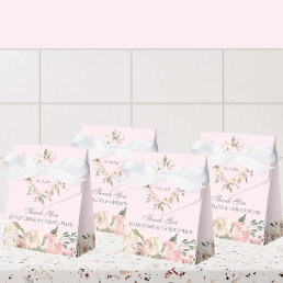 Blush Pink Peony Elegant Watercolor Floral Wedding Favor Boxes