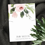 BLUSH PINK PEONY FLORA WATERCOLOR NECKLACE DISPLAY BUSINESS CARD<br><div class="desc">If you need any further customisation please feel free to message me on yellowfebstudio@gmail.com.</div>