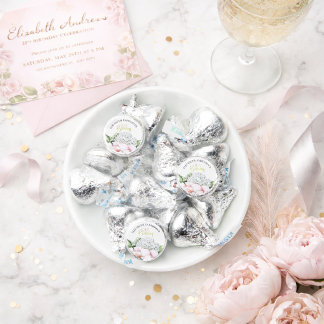 Blush Pink Peony Floral 21st Birthday  Hershey®'s Kisses®