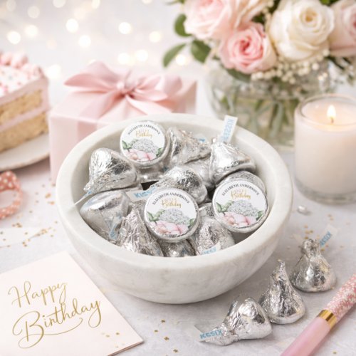 Blush Pink Peony Floral 25th Birthday  Hershey®'s Kisses®