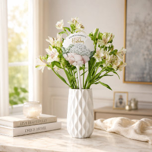 Blush Pink Peony Floral 30th Birthday Balloon