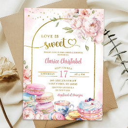 Blush Pink Peony Love is Sweet Bridal Shower Invitation