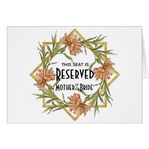 Blush Pink Peony Reserved Seat Wedding Sign