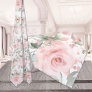 Blush Pink Peony Silver Greenery Wedding Neck Tie