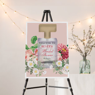 Blush Pink Perfume Bottle Floral Bridal Shower  Foam Board