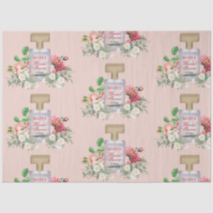 Blush Pink Perfume Bottle Floral Bridal Shower Tissue Paper