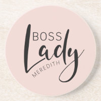 Blush Pink Personalized Boss Lady Logo