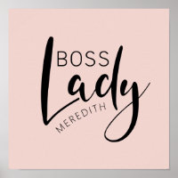 Blush Pink Personalized Boss Lady Logo