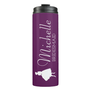 Blush Pink Personalized Bridesmaid  Thermal Tumble Thermal Tumbler