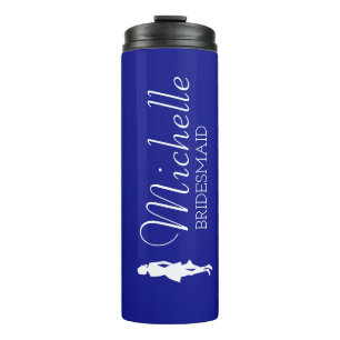 Blush Pink Personalized Bridesmaid Thermal Tumble Thermal Tumbler