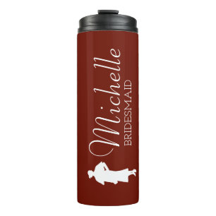 Blush Pink Personalized Bridesmaid Thermal Tumbler