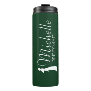 Blush Pink Personalized Bridesmaid Thermal Tumbler