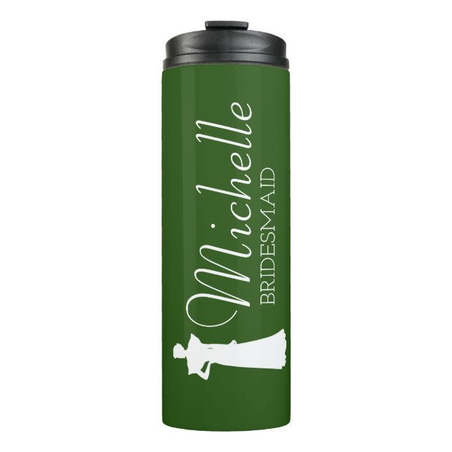 Blush Pink Personalized Bridesmaid  Thermal Tumbler (Front)