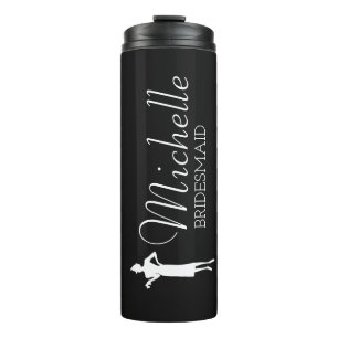 Blush Pink Personalized Bridesmaid Thermal Tumbler