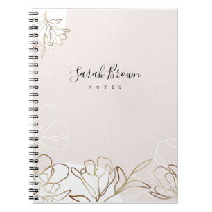 Blush Pink Personalized Feminine Notebook