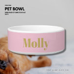 Blush Pink Pet Bowl with Custom Name<br><div class="desc">Make it exclusively yours by personalising it with your name.</div>