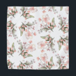 Blush Pink Petals Wedding Pocket Square Bandana<br><div class="desc">A blush pink and silver eucalyptus watercolor floral wedding pocket square featuring watercolor painted bouquet of florals in bloom with silver eucalyptus.</div>