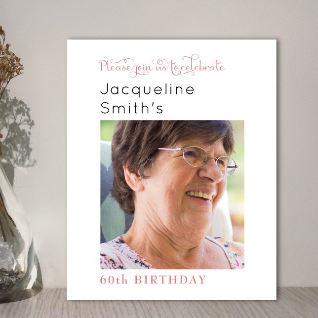 Blush Pink Photo Birthday Invitation (Creator Uploaded)