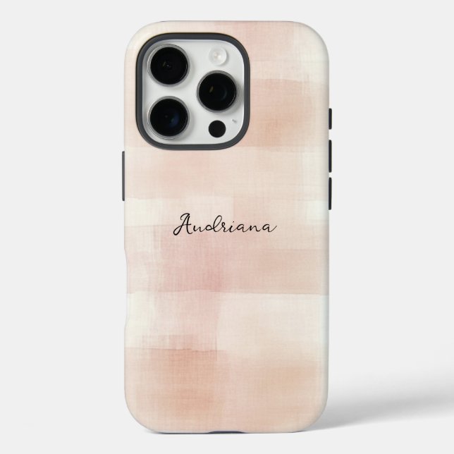 Blush Pink Plaid Stripes   Case-Mate iPhone Case (Back)