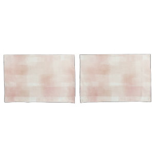 Blush Pink Plaid Stripes Pillow Case