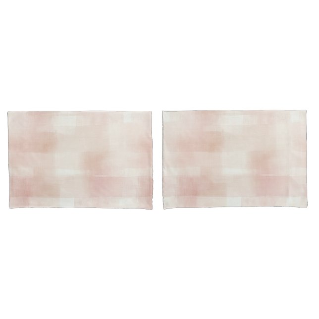 Blush Pink Plaid Stripes   Pillow Case (Front-Set)