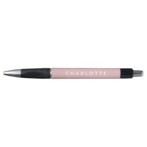 Blush Pink Plain Minimalistic Custom Name  Pen