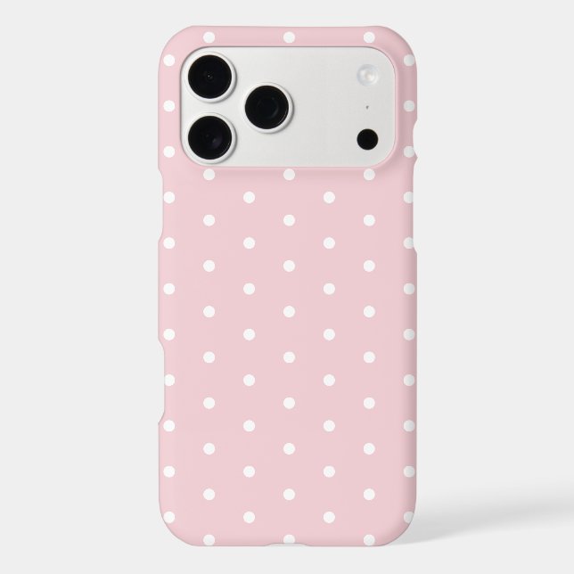 Blush Pink Polka Dot Pattern Case-Mate iPhone Case (Back)